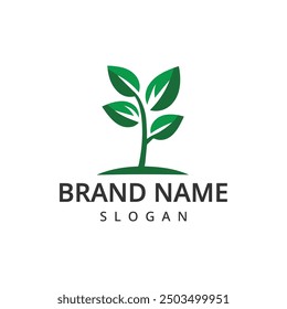 Garden logo template farm logo using  plant illustration