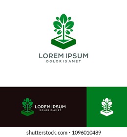garden logo template vector illustration