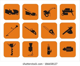 Garden machinery symbols