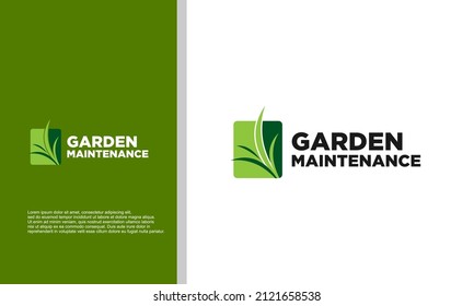 Garden Maintenance Logo Design Vector Illustration