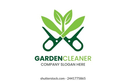 Garden maintenance service vector logo design