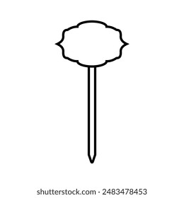 Garden marker icon vector set. Nameplate illustration sign collection. Border symbol. Frame logo.