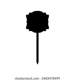 Gartenmarker-Symbol-Vektorgrafik-Set. Typenschild Illustration Zeichen Kollektion. Randsymbol. Rahmenlogo.