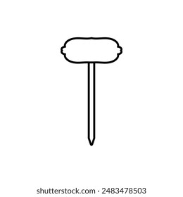 Garden marker icon vector set. Nameplate illustration sign collection. Border symbol. Frame logo.