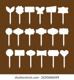 Garden Marker , Plant Label Cut File, Garden Stake Shape Silhouette, Plant Sign Template, Garden Tag