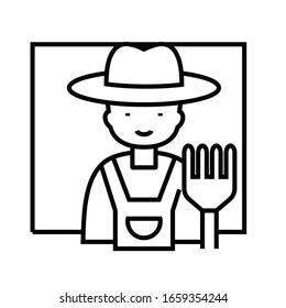 Garden master line icon, concept sign, outline vector illustration, linear symbol.