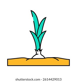 garden onion line icon vector. garden onion sign. isolated symbol illustration