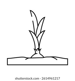 garden onion line icon vector. garden onion sign. isolated contour symbol black illustration