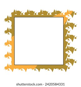 garden organic floral border frame