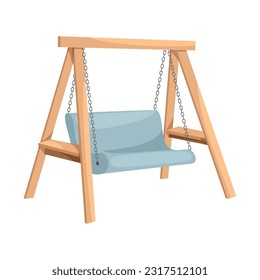 Garden outdoor furniture. Furniture for rest relaxation cartoon vector