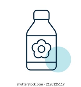 Garden packing bottle of fertilizer isolated vector icon. Graph symbol for agriculture, garden and plants web site and apps design, logo, app, UI