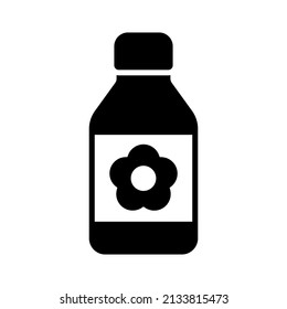 Garden packing bottle of fertilizer vector glyph icon. Graph symbol for agriculture, garden and plants web site and apps design, logo, app, UI