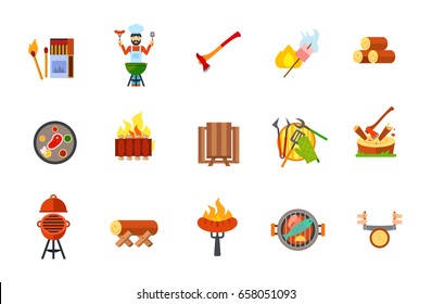 Garden party icon set