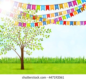 Garden Party Vector Background