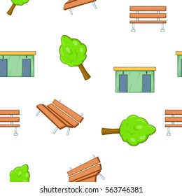 Garden pattern. Cartoon illustration of garden vector pattern for web