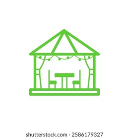 Garden Pavilion Icon. Isolated on white background.