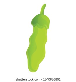 Garden peas icon. Cartoon of garden peas vector icon for web design isolated on white background