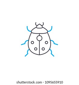 Garden pests linear icon concept. Garden pests line vector sign, symbol, illustration.