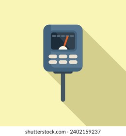 Garden ph meter icon flat vector. Probe test kit. Chemistry food chart