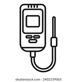 Garden ph meter icon outline vector. Probe test kit. Chemistry food chart