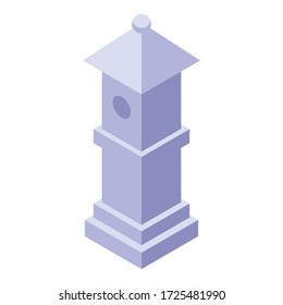 Garden pillar icon. Isometric of garden pillar vector icon for web design isolated on white background