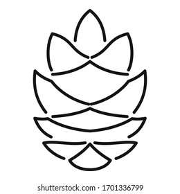 Garden pine corn icon. Outline garden pine corn vector icon for web design isolated on white background