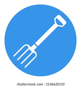 Icono de glifo vector de horquilla de jardín. Símbolo gráfico para agricultura, jardín y plantas sitio web y diseño de aplicaciones, logotipo, aplicación, interfaz de usuario