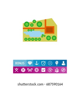 Garden plan vector icon