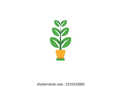 Logotipo de colores de jardín e planta
