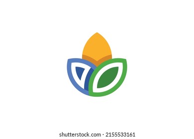 Garden and Plant Colored Logo