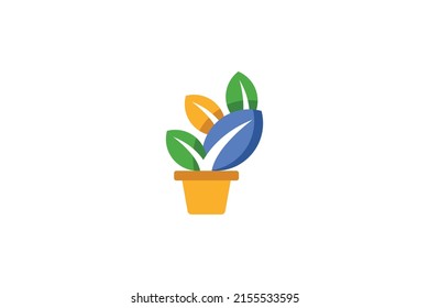Garden and Plant Colored Logo