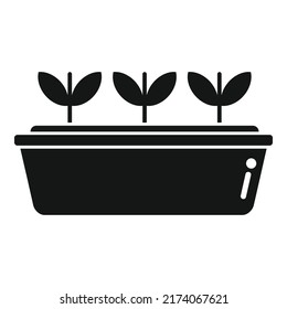 Garden plant pot icon simple vector. Eco farm. Farmer production