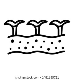 Garden plants icon. Outline garden plants vector icon for web design isolated on white background