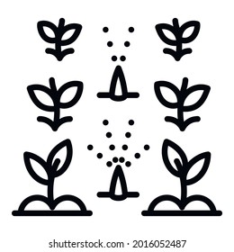 Garden plants irrigation icon. Outline garden plants irrigation vector icon for web design isolated on white background