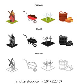 Garden, plot, ecology and other web icon in cartoon,black,outline style. Drink, liquid, farm icons in set collection.