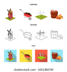Garden, plot, ecology and other web icon in cartoon,outline,flat style. Drink, liquid, farm icons in set collection.