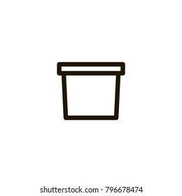 garden pot icon. sign design
