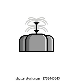 garden pot logo with an edge