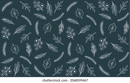 garden print jungle layout poster border wallpaper background leaf nature leaves pattern summer fall ornate trendy backdrop isolated cloth green blue yellow vector logo orange decoration abstract