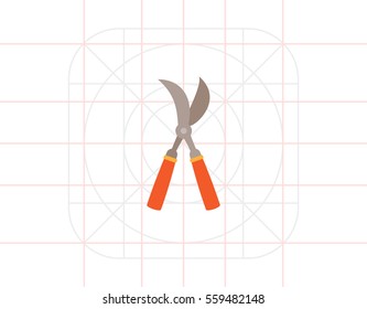 Garden pruner icon