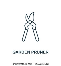 Garden Pruner icon from garden collection. Simple line Garden Pruner icon for templates, web design and infographics