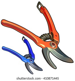 Garden pruner. Vector illustration.