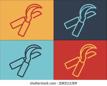 Garden Pruners Logo Template, Simple Flat Icon of gardening,garden,pruner