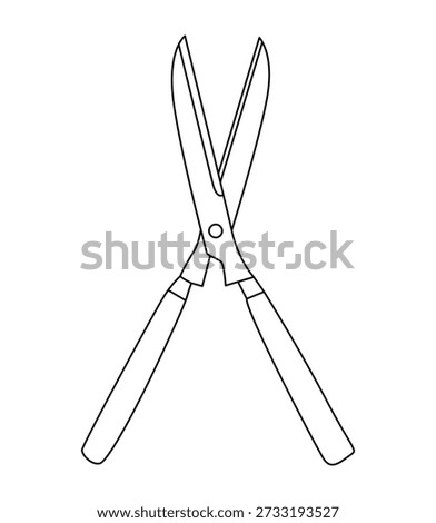 Garden Pruning Shears and Secateurs Vector  Isolated on White Background
