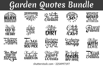 Garden Quotes Bundle, Garden quotes t-shirt designs bundle, Plant Smiles cut files, Harvest Love saying eps files, SVG bundle of Grow