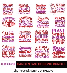 Garden Quotes SVG Designs Bundle. Garden quotes SVG cut files bundle, Garden quotes t shirt designs bundle, Quotes about flower, flower cut files,  svg