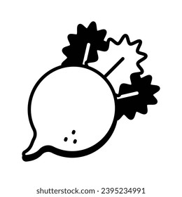 Garden radish vector design isolated on white background