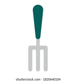 diseño de iconos de estilo plano de rastrillo de jardín, plantación de jardinería y tema de naturaleza Ilustración vectorial