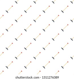 Garden rake icon. Flat illustration of garden rake vector icon for web design