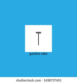 garden rake icon sign   vector